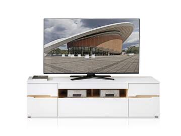 MAILAND TV-Unterteil, Material Dekorspanplatte Weiss
