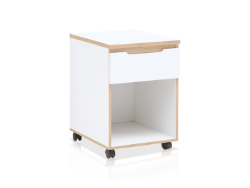 MAILAND Rollcontainer I, Material Dekorspanplatte Weiss