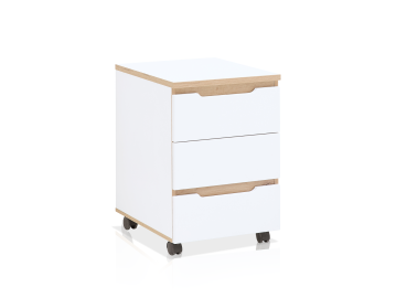 MAILAND Rollcontainer II, Material Dekorspanplatte Weiss