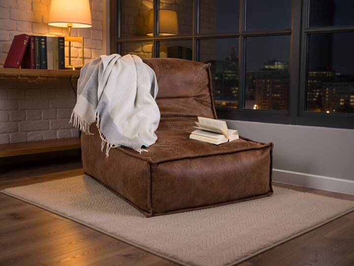 COZY Sitzsack, Material Microfaser Vintage Braun