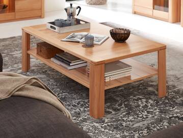 NESTOR ONE Couchtisch, Material Teilmassiv, Kernbuche lackiert