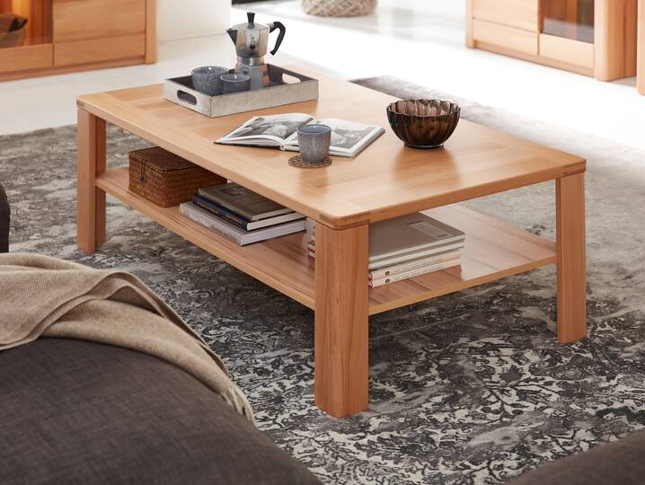 NESTOR ONE Couchtisch, Material Teilmassiv, Kernbuche lackiert