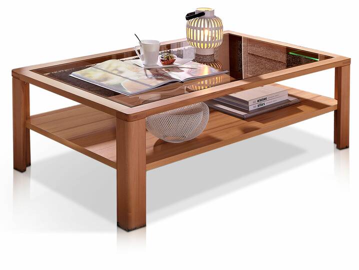 NESTOR PLUS Couchtisch, Material Teilmassiv, Kernbuche lackiert