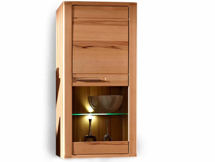 NESTOR PLUS Hängevitrine, Material Teilmassiv, Kernbuche lackiert