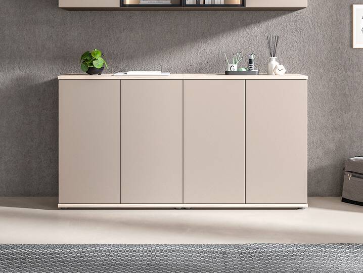 OSLO Sideboard, Material Dekorspanplatte Eichefarbig/basalt matt