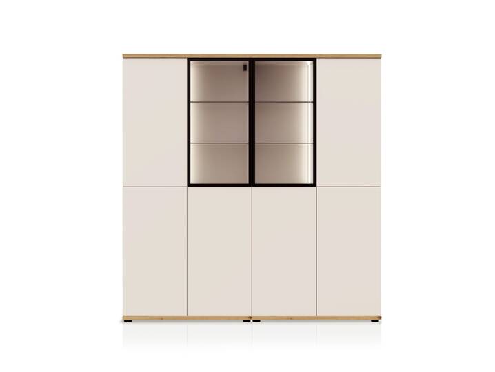 OSLO Highboardkombi, Material Dekorspanplatte Cashmere/Artisan eichefarbig