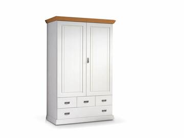 ROMAN Wäscheschrank B120, Material Massivholz, Kiefer weiss/honig