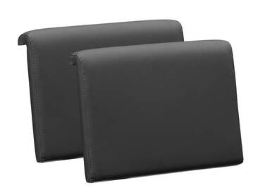 2er Set Klemmkissen 60 cm für Kopfteil Kunstleder Schwarz