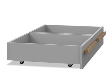 SPARKI 2er Set Bettschubläden, Material Dekorspanplatte, Grau/Catania Eichefarbig