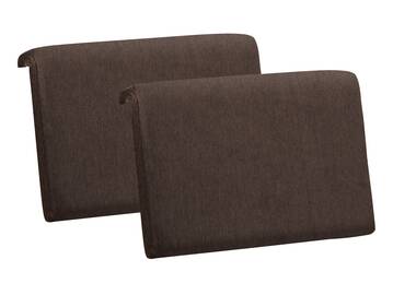 2er Set Klemmkissen 60 cm für Kopfteil Stoff Braun