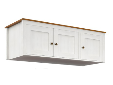 TRICO Aufsatz für Kleiderschrank, 3-türig, Material Massivholz, Kiefer White wash 
