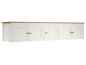 TRICO Aufsatz für Kleiderschrank, 5-türig, Material Massivholz, Kiefer White wash
