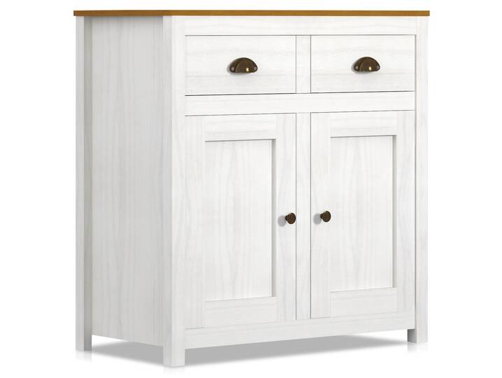 TRICO Sideboard, 2 Türen+2 SK, Material Massivholz, weiss/eichefarbig