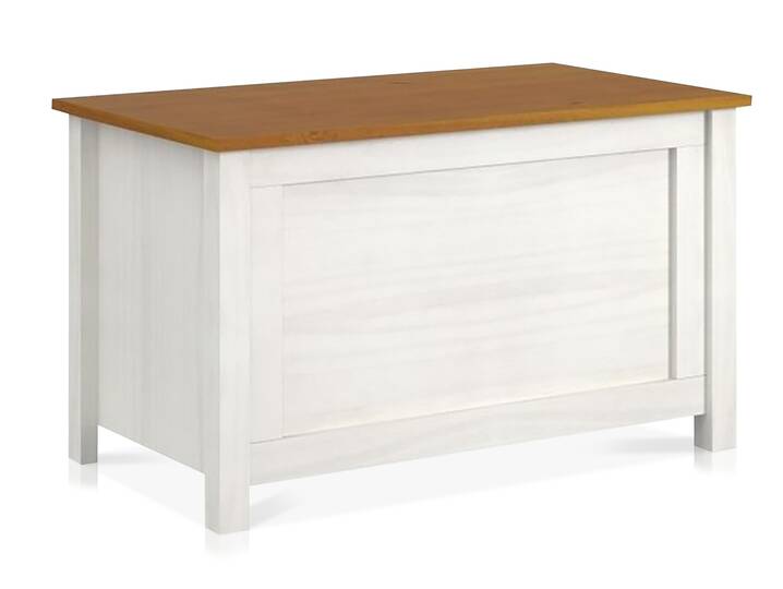 TRICO Truhe, Material Massivholz weiss/eichefarbig