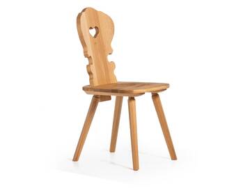 VALERIO Stuhl, Material Massivholz, Eiche lackiert