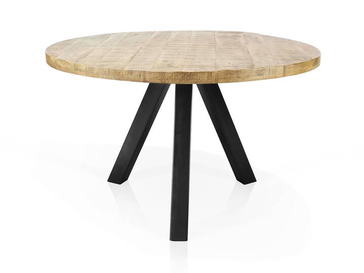 ZANTA Esstisch, Platte: 2.5 cm, Material Massivholz, Mangoholz 120 cm