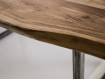 GERA Baumkantentisch, Material Massivholz/Metall, Akazie lackiert