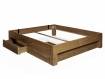 CURBY 2er Set Bettschubladen für 4-Fuß-Bett | Material Massivholz, Thermo-Fichte, VINTAGE