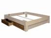 CURBY 2er Set Bettschubladen für 4-Fuß-Bett | Material Massivholz, Thermo-Fichte, VINTAGE