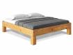 CURBY 4-Fuß-Bett ohne Kopfteil, Material Massivholz, rustikale Altholzoptik, Fichte