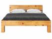 CURBY 4-Fuß-Bett mit Kopfteil, Material Massivholz, rustikale Altholzoptik, Fichte