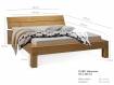 CURBY Balkenbett  mit Kopfteil, 4-Fuß, Material Massivholz