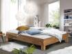 CORDINO 4-Fuß-Bett aus gehackter Eiche, Material Massivholz, ohne Kopfteil