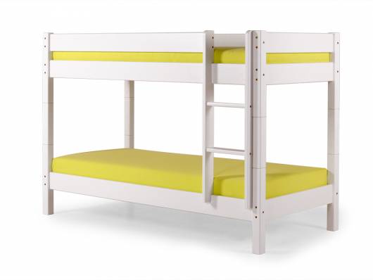 Etagenbett Leiter Schräg : Yogi etagenbett mit leiter 90x200 kiefer weiß gerade