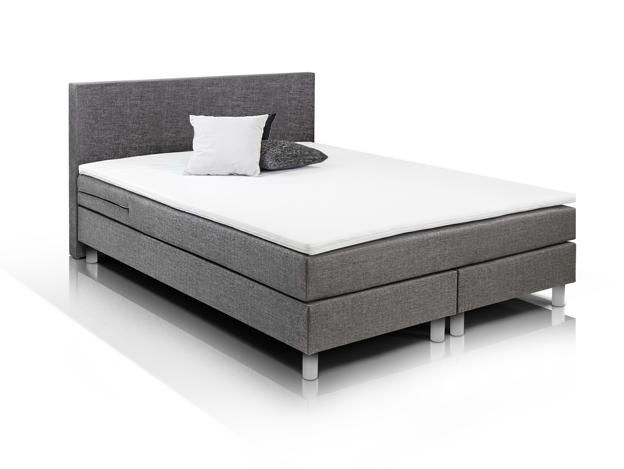 BALU Boxspringbett 140 x 200 cm | grau