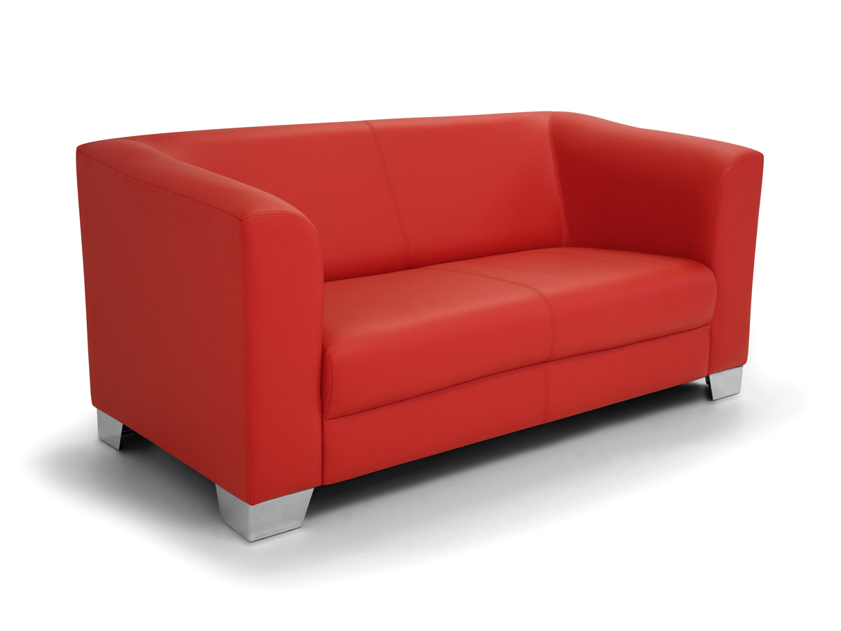 CHICAGO 2Sitzer Sofa, Material Kunstleder rot