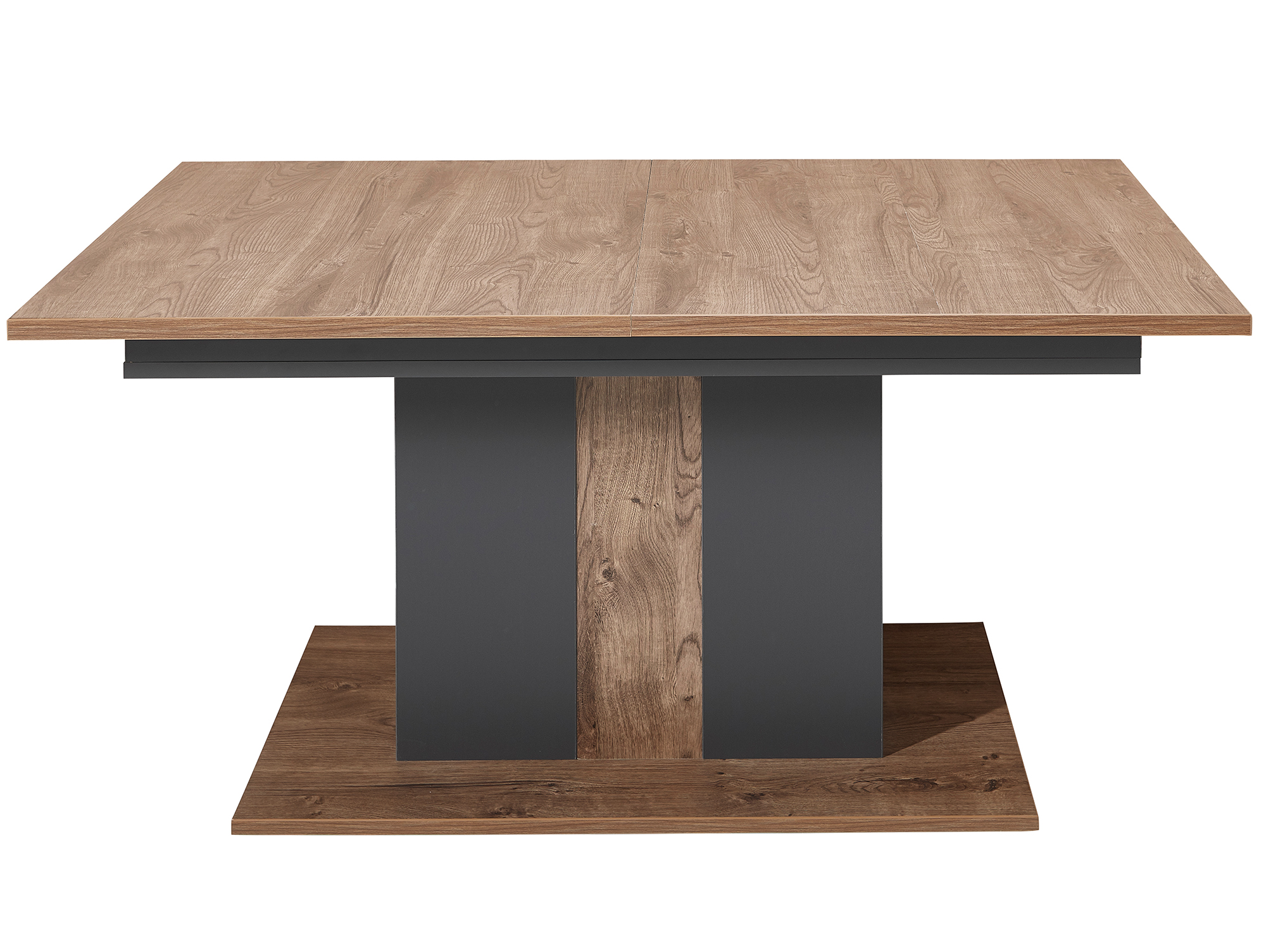 Mosanta Esstisch Ausziehtisch Material Dekorspanplatte 160 210x90 Cm Eichefarbig Graphitfarbig