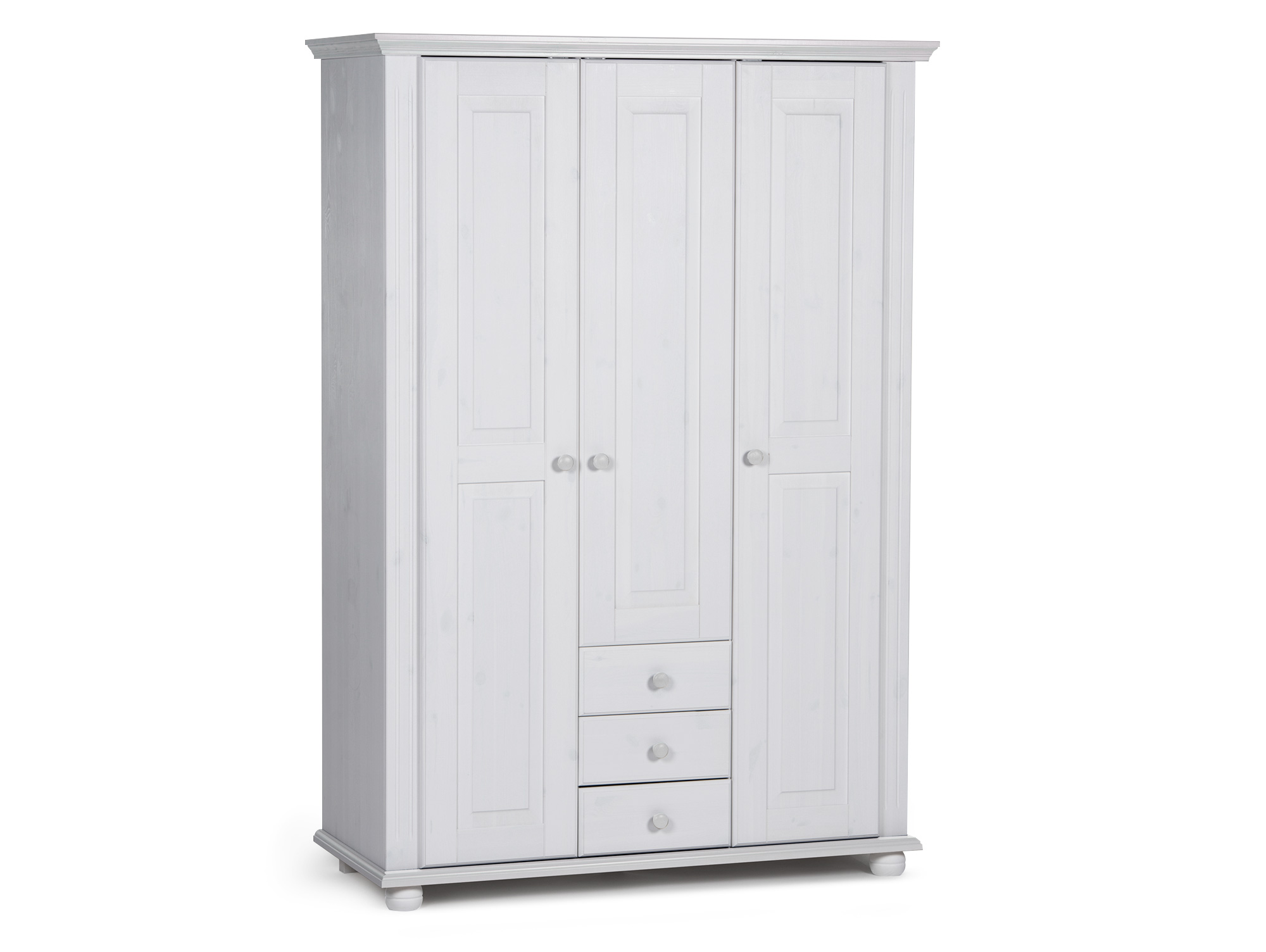 LORELEI Kleiderschrank 15trg, Material Massivholz, Kiefer weiss