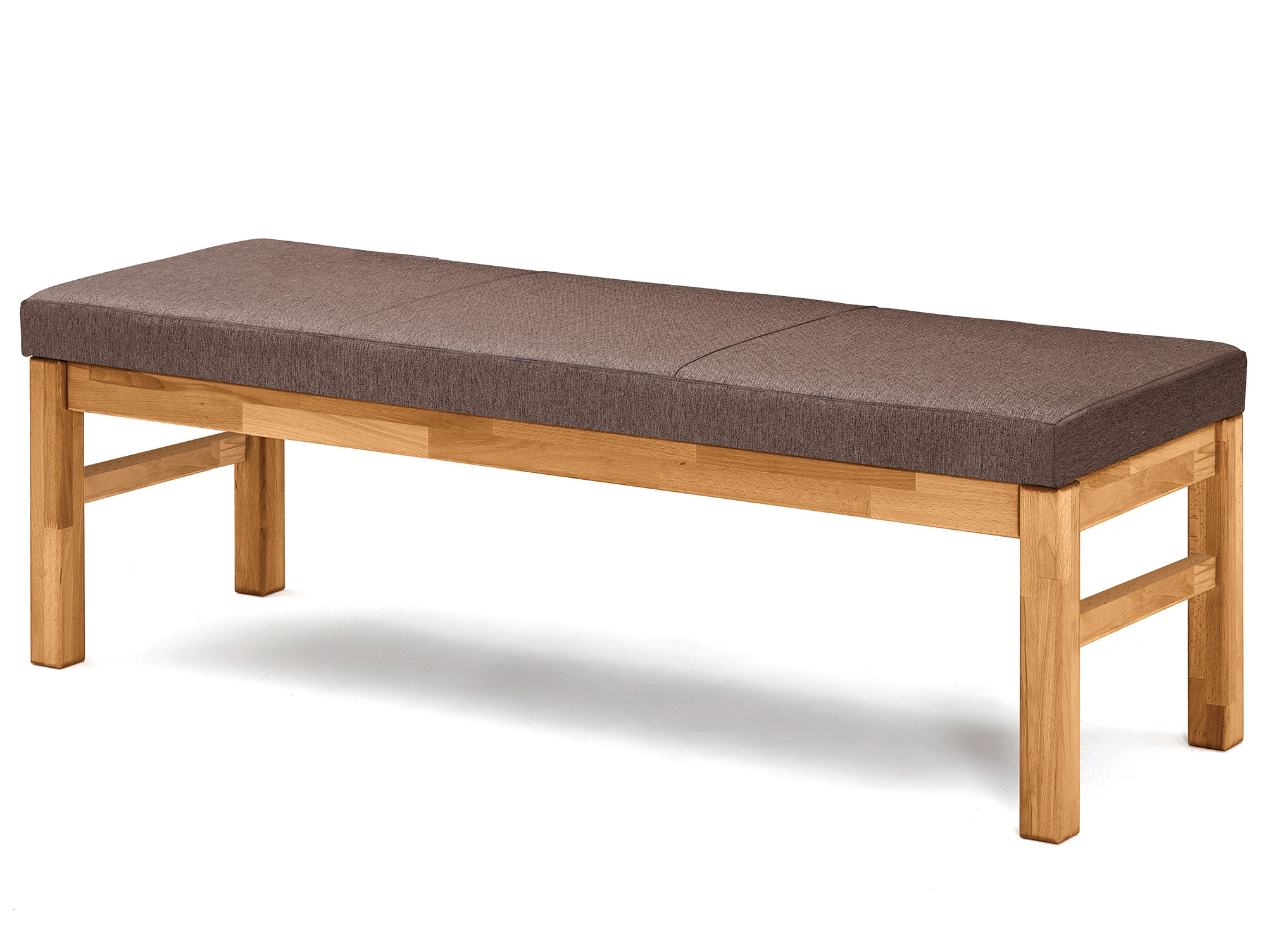 Lazlo Sitzbank Material Massivholz Wildeiche Stoff Braun 130 Cm Ohne Ruckenlehne