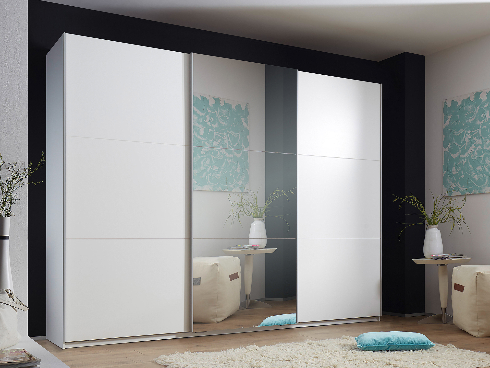 schwebeturenschrank design, baku schwebetürenschrank 3trg weiß mit spiegel, Design ideen