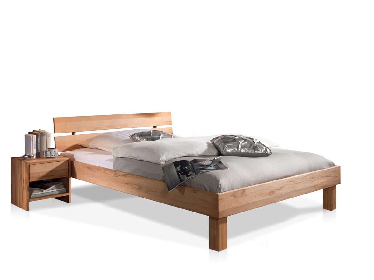 Massivholzbett 100x200 Bett Jugendbett Holzbett Kernbuche