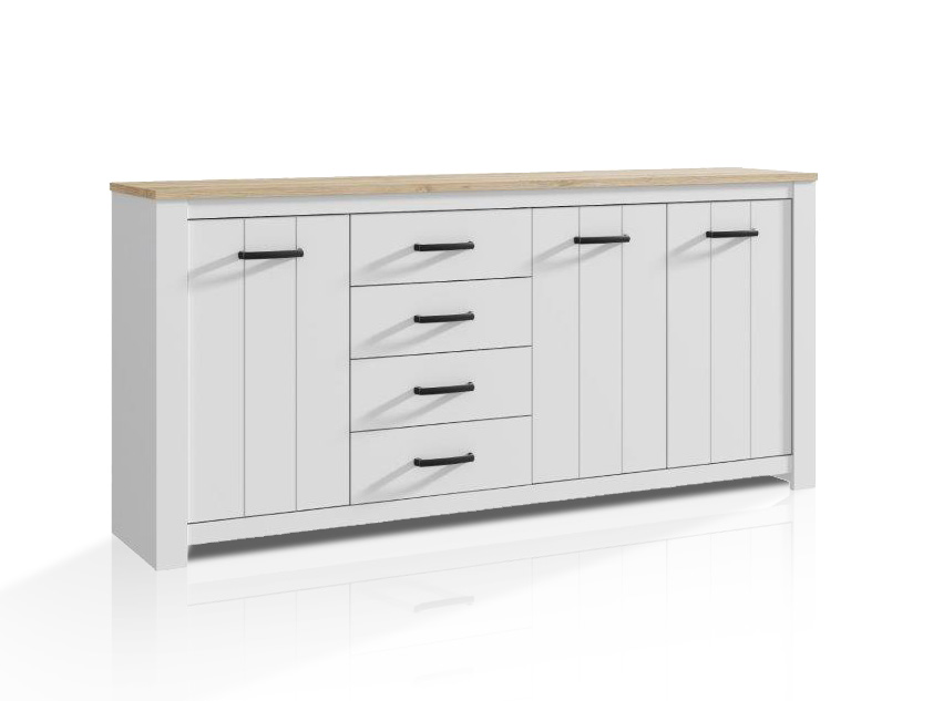 Edina Sideboard Gross Material Dekorspanplatte Weiss Eiche