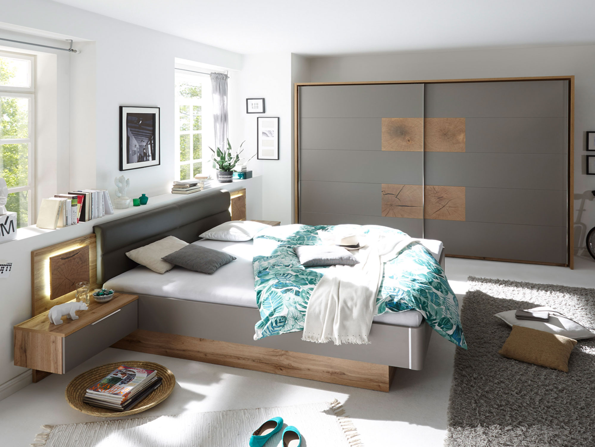 CAMERON I Schlafzimmer inkl. Nakos Wildeiche/basaltgrau CAMERON I Schlafzimmer inkl. Nakos Wildeiche/basaltgrau
