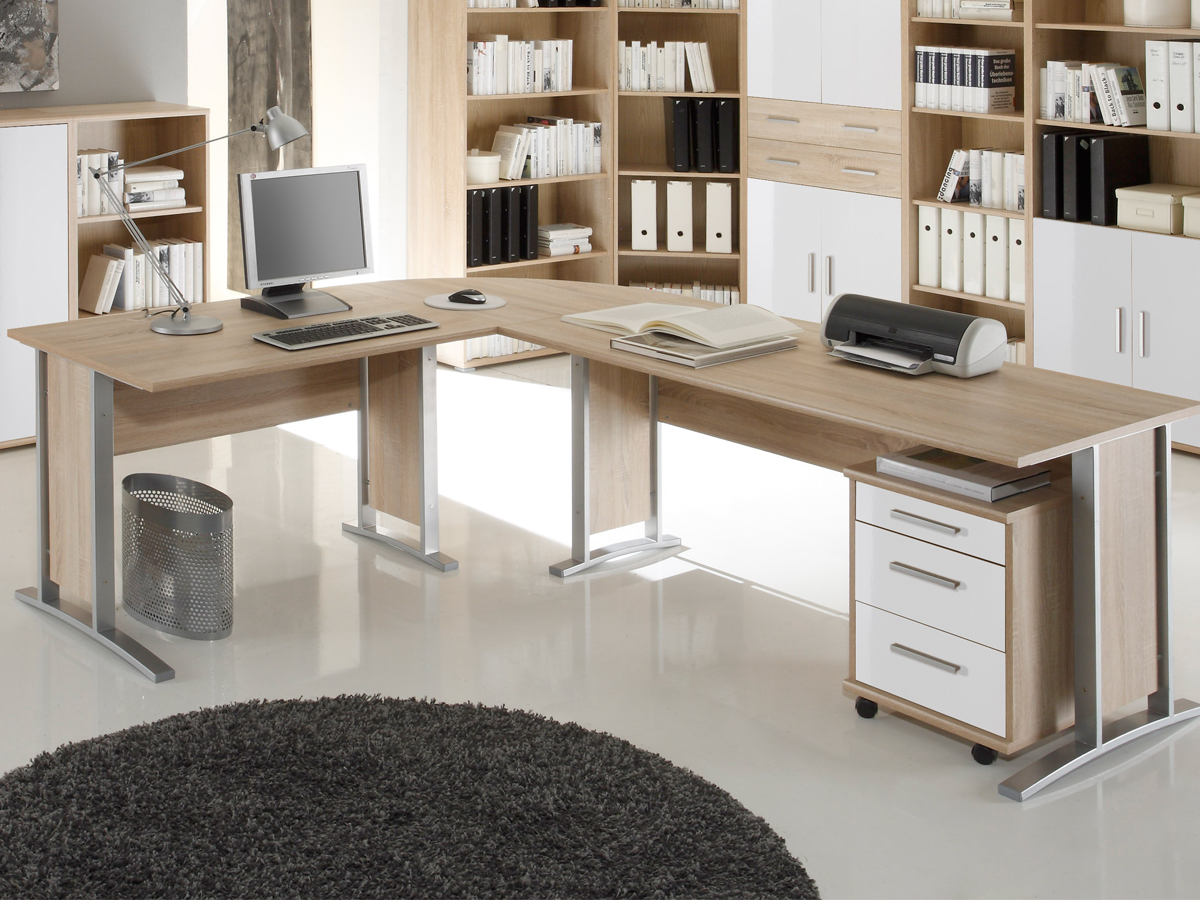 office line winkelkombination eiche sonoma dekor weiss office lines