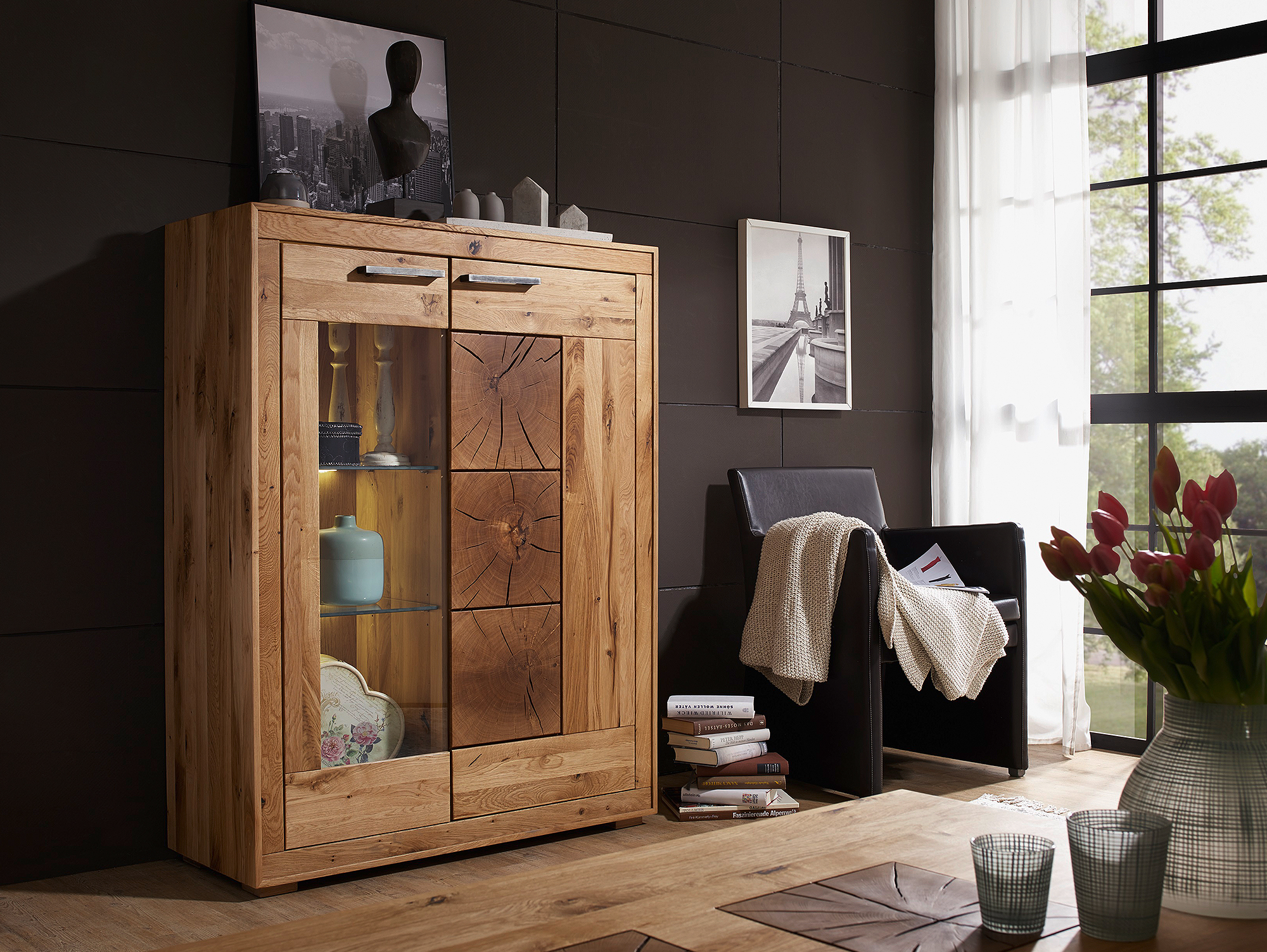 WINSTON I Highboard Wildeiche geölt WINSTON I Highboard Wildeiche geölt
