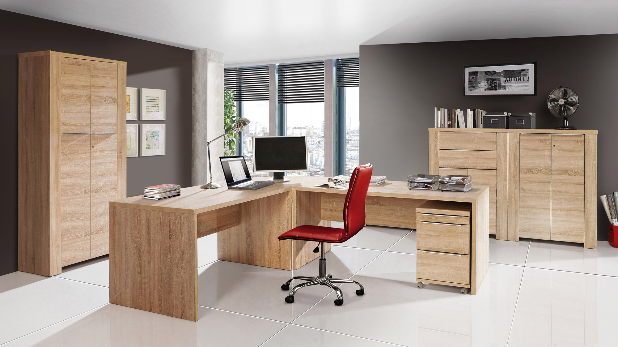 CAMILLO Schrank, Material Dekorspanplatte, Eiche sonomafarbig