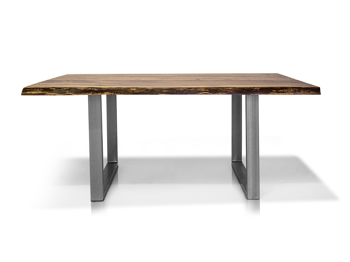 Dalin Esstisch Material Massivholz Metall Akazie Lackiert 160 X 90 Cm Alufarbig