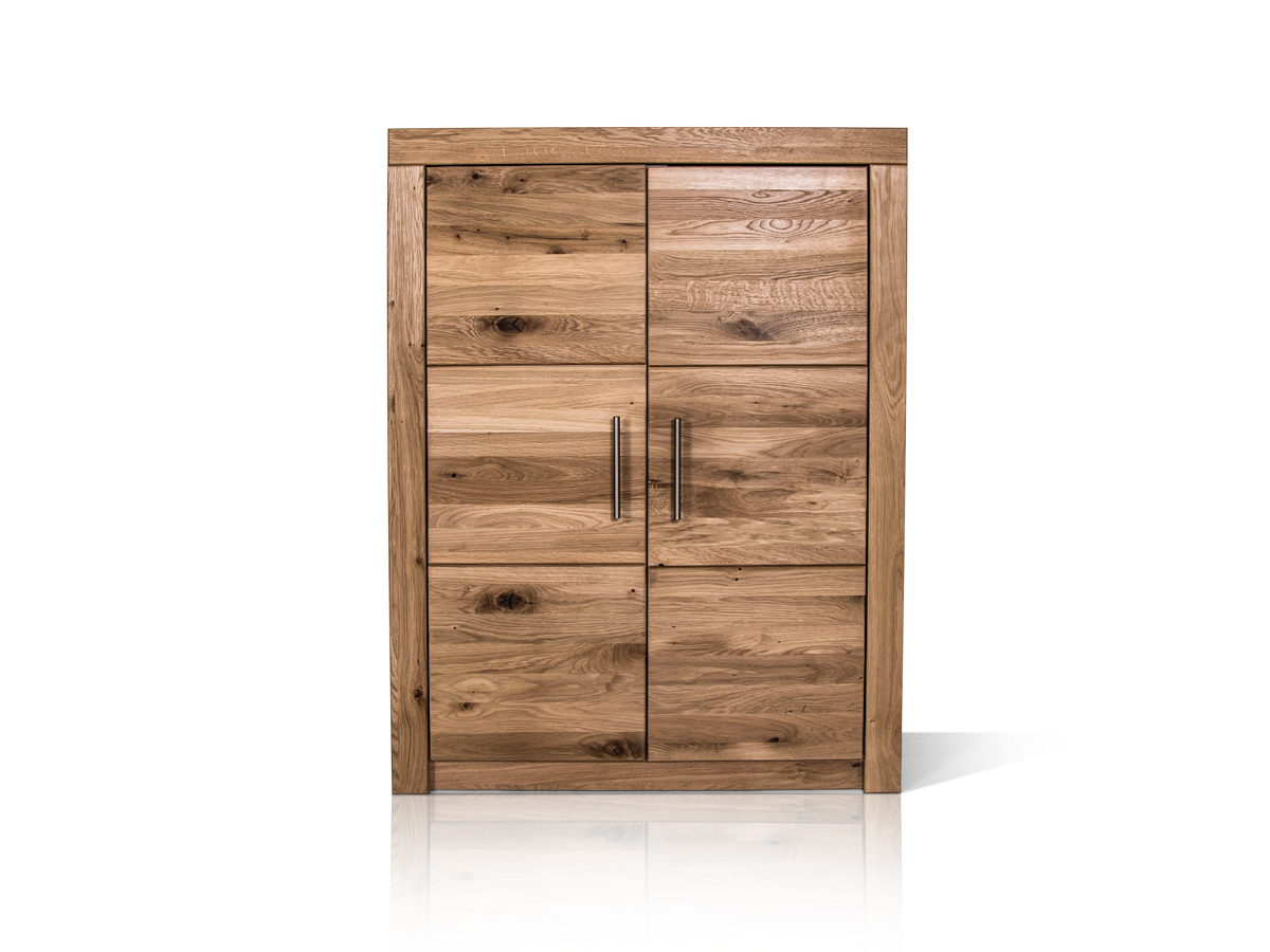 OFFICE FOUR Aktenschrank klein, Material Teilmassiv Wildeiche teilmassiv