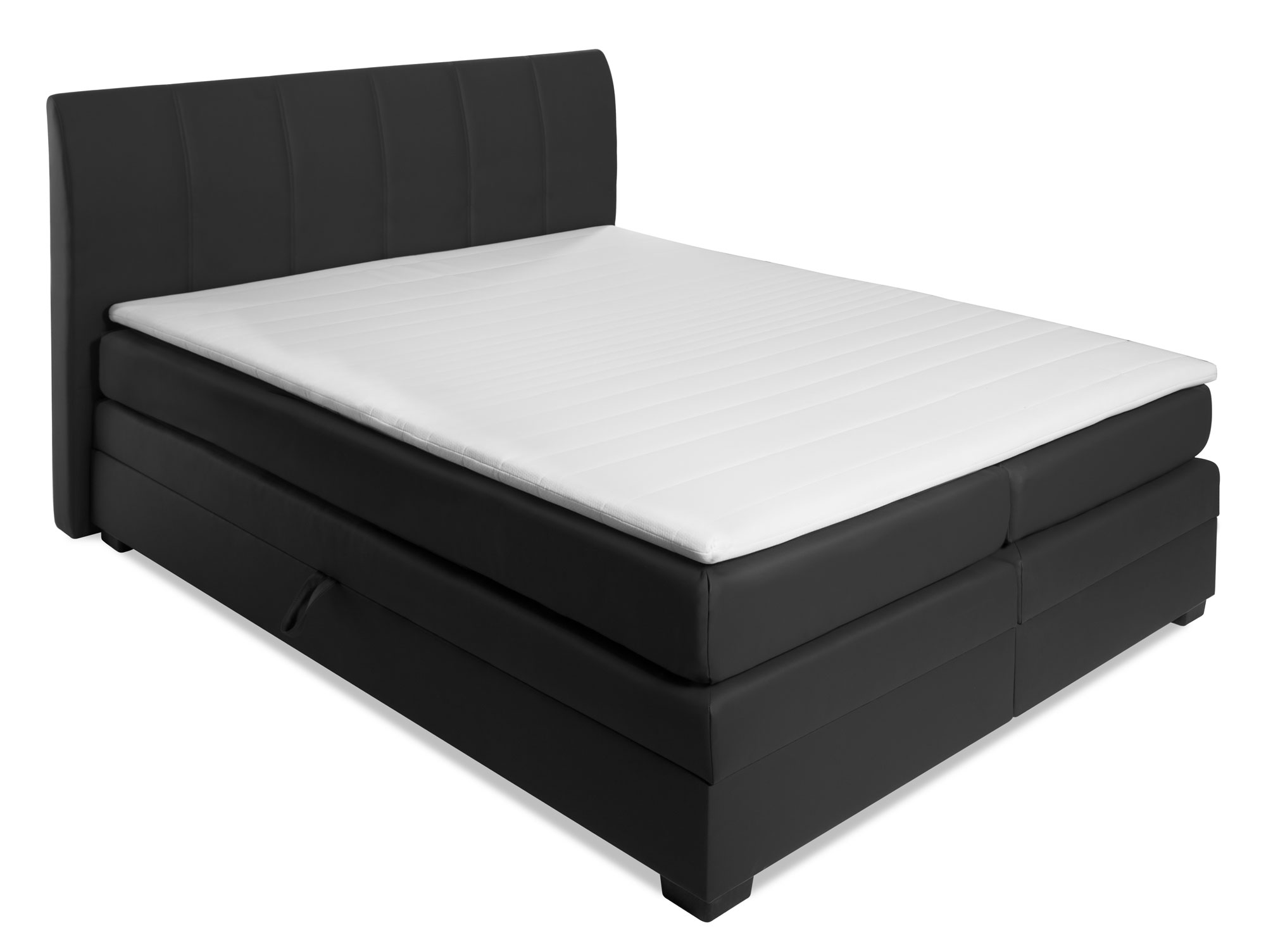 DABBY Boxspringbett mit Bettkasten, Bezug Kunstleder 160 x 200 cm ...