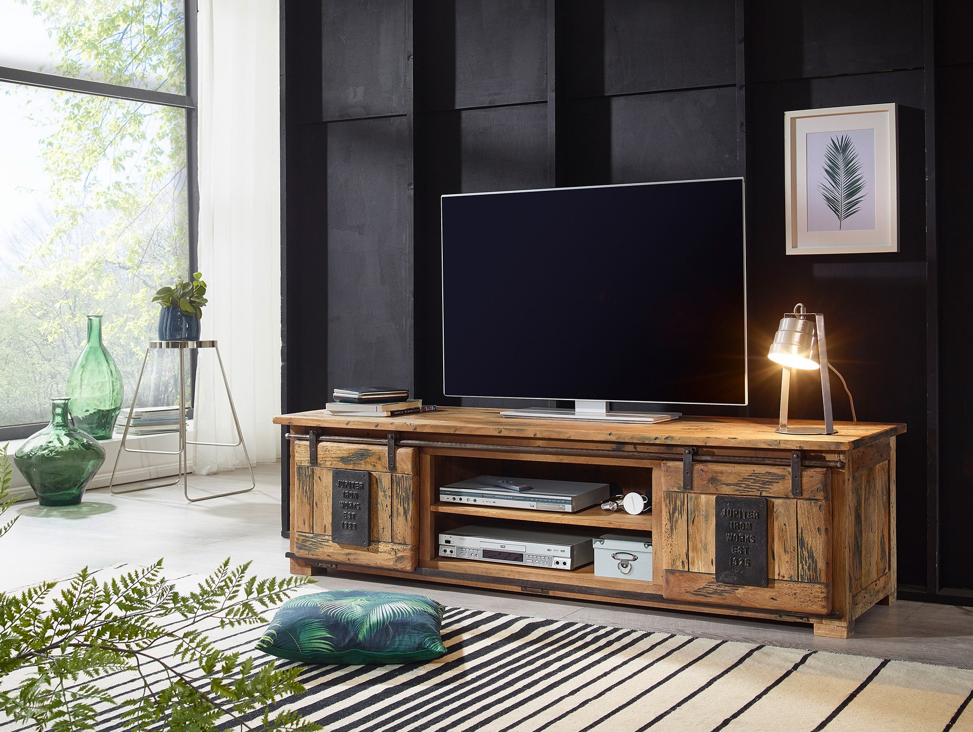 BRISTOL TVBoard I, Material Massivholz, Mango rustikal