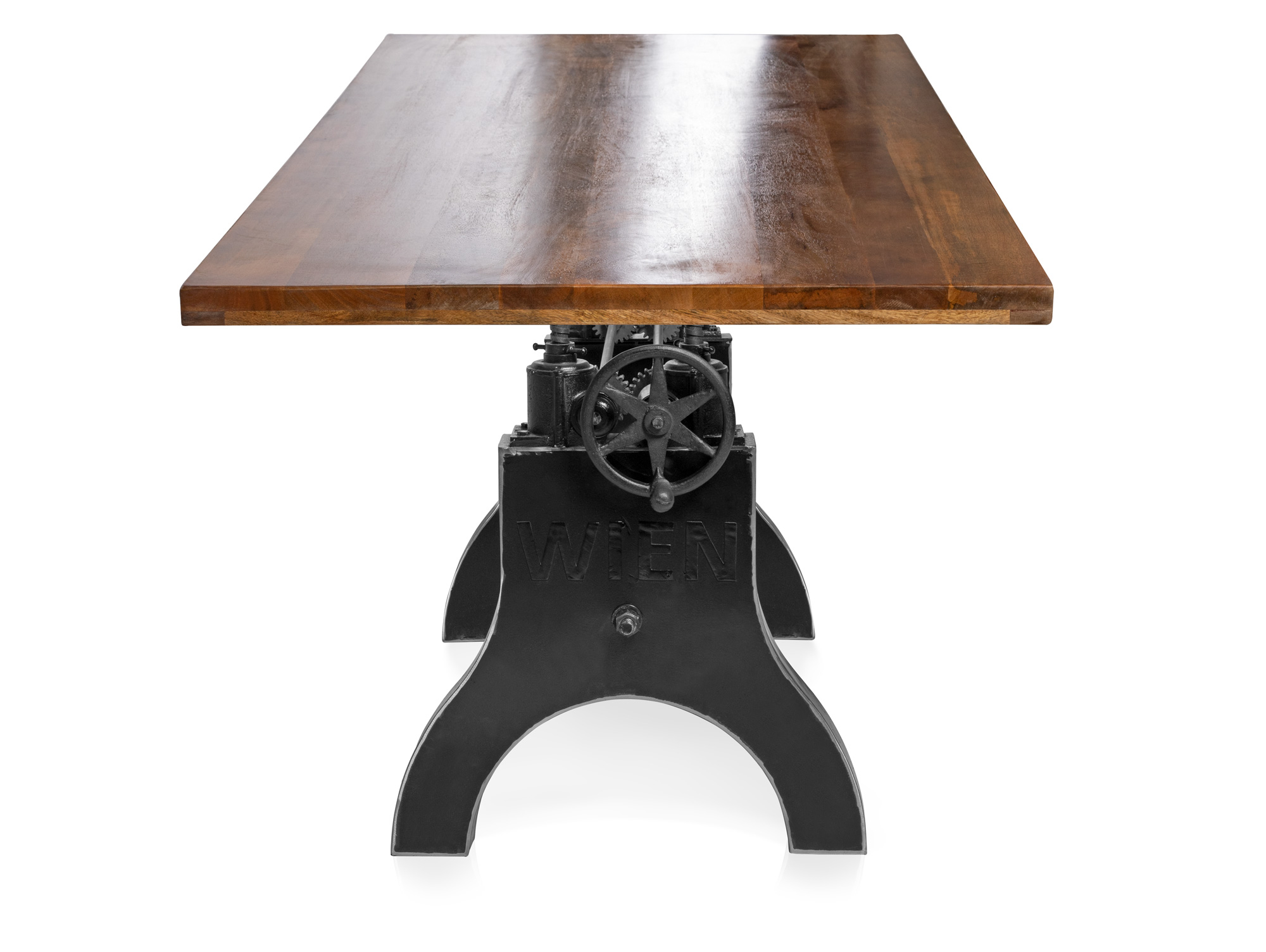 Bristol Ii Esstisch Hohenverstellbar Material Massivholz Gestell Gusseisen Mango 160 X 90 Cm