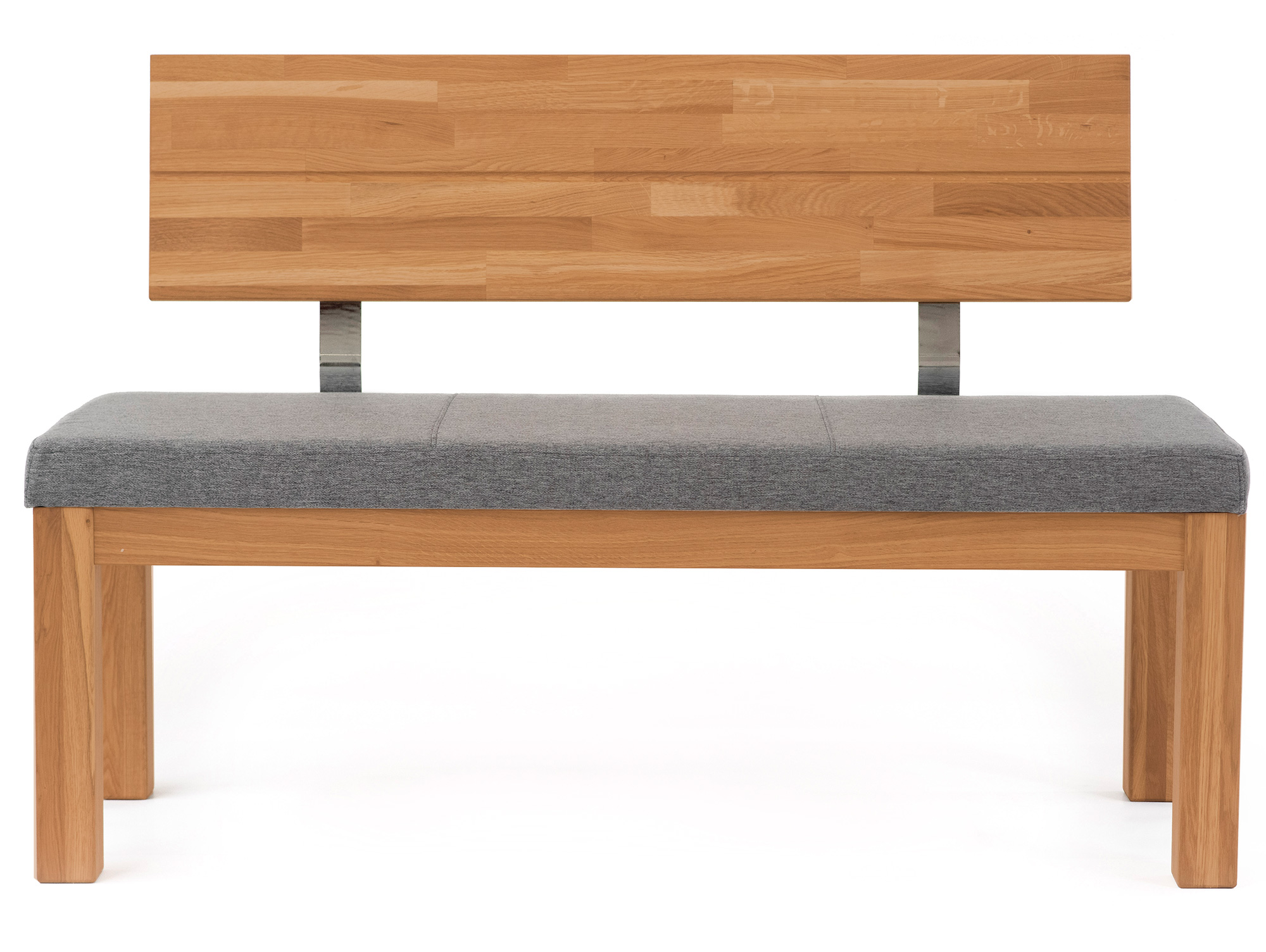 SALIMA II Sitzbank, Material Massivholz/Stoffbezug Kernbuche 150 cm