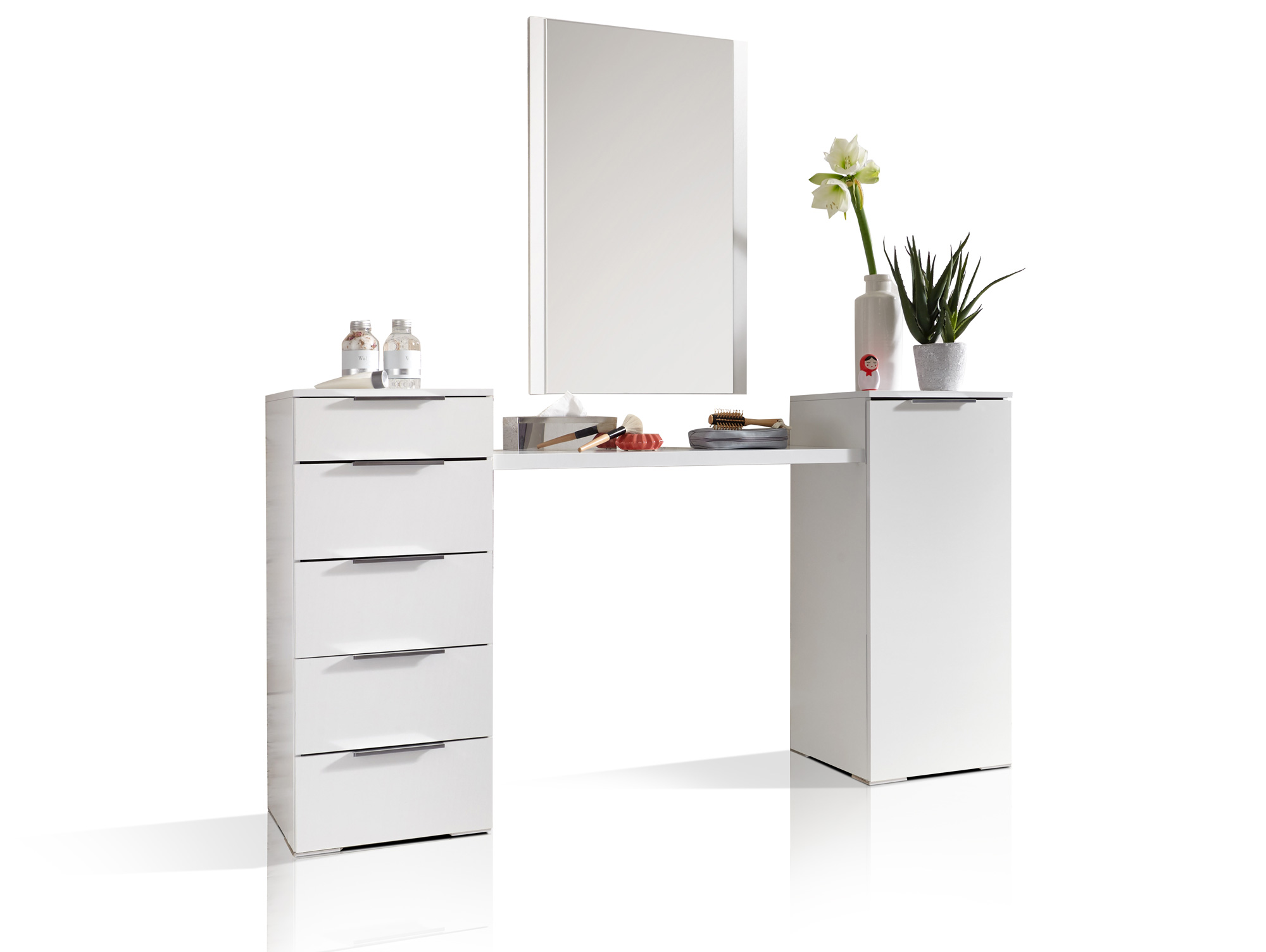 UP Schminkkommode mit Spiegel weiss