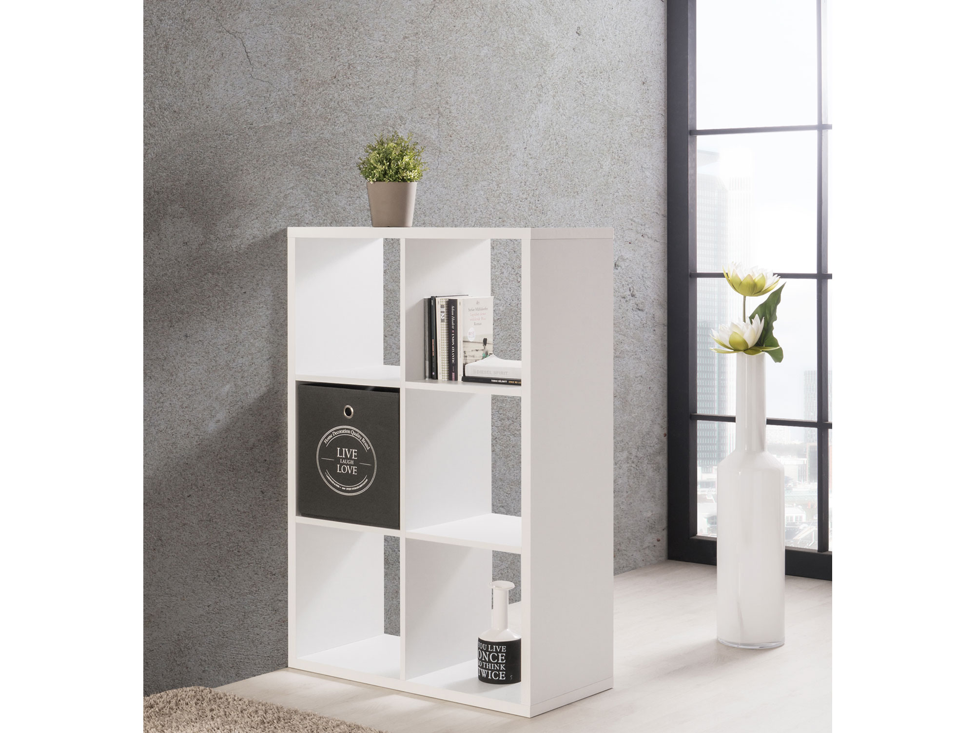 MAXI Regal 6 Fächer weiss