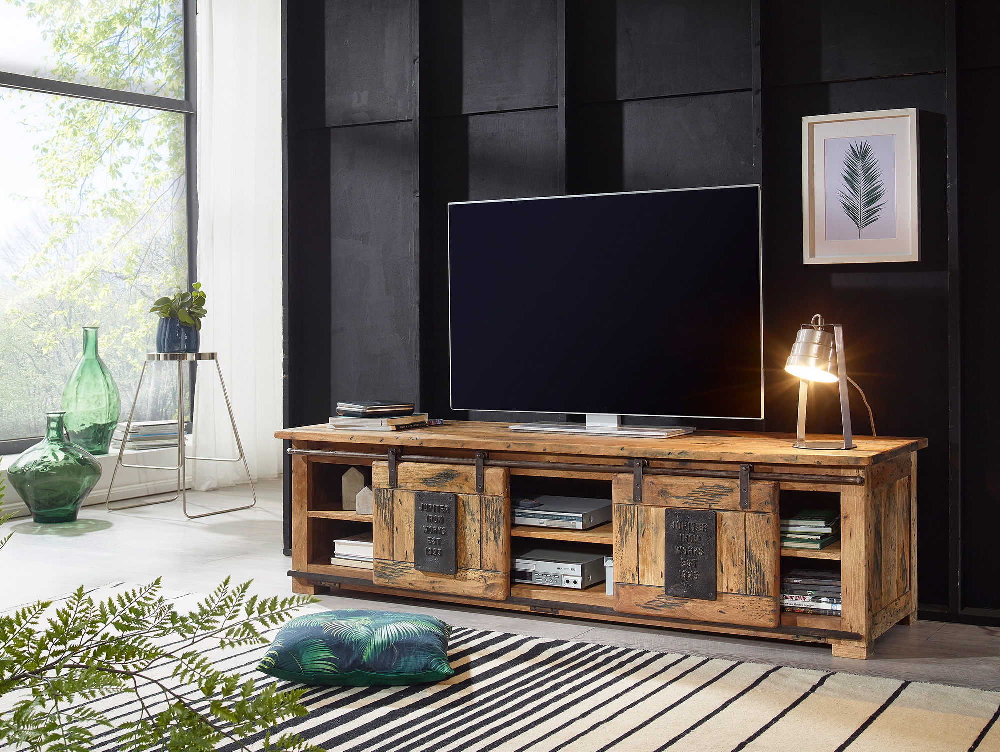 BRISTOL TV-Board I, Material Massivholz, Mango rustikal