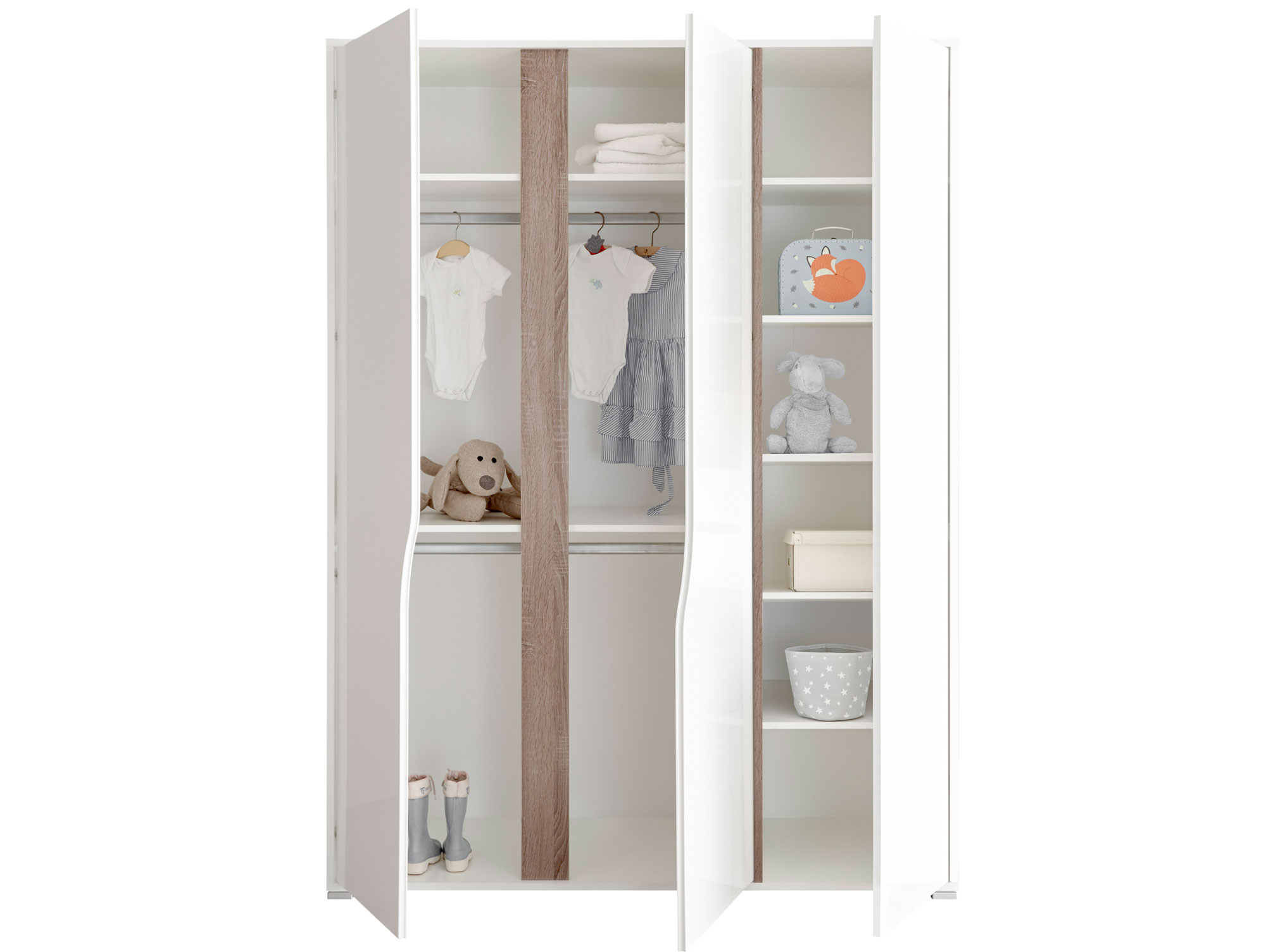 MONOLITO Kleiderschrank, Material MDF, weiss Hochglanz ...